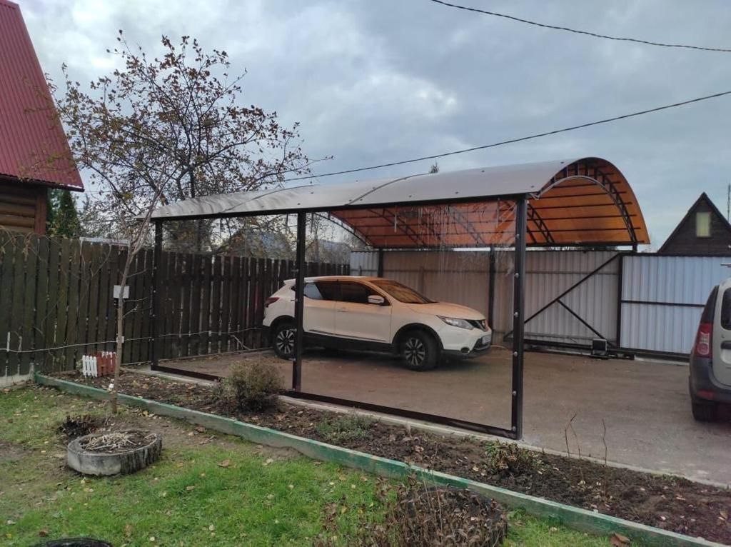 Прозрачные шторы ПВХ для навеса под автомобиль в Троицке
